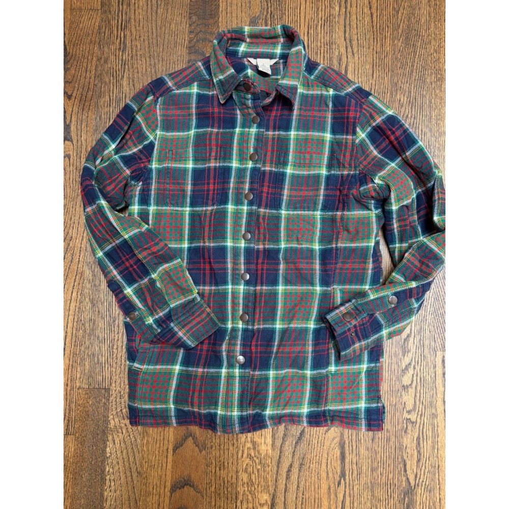 Duluth Trading Co Flannel Chore Jacket S Red Plaid Quilted Cabincore Rustic